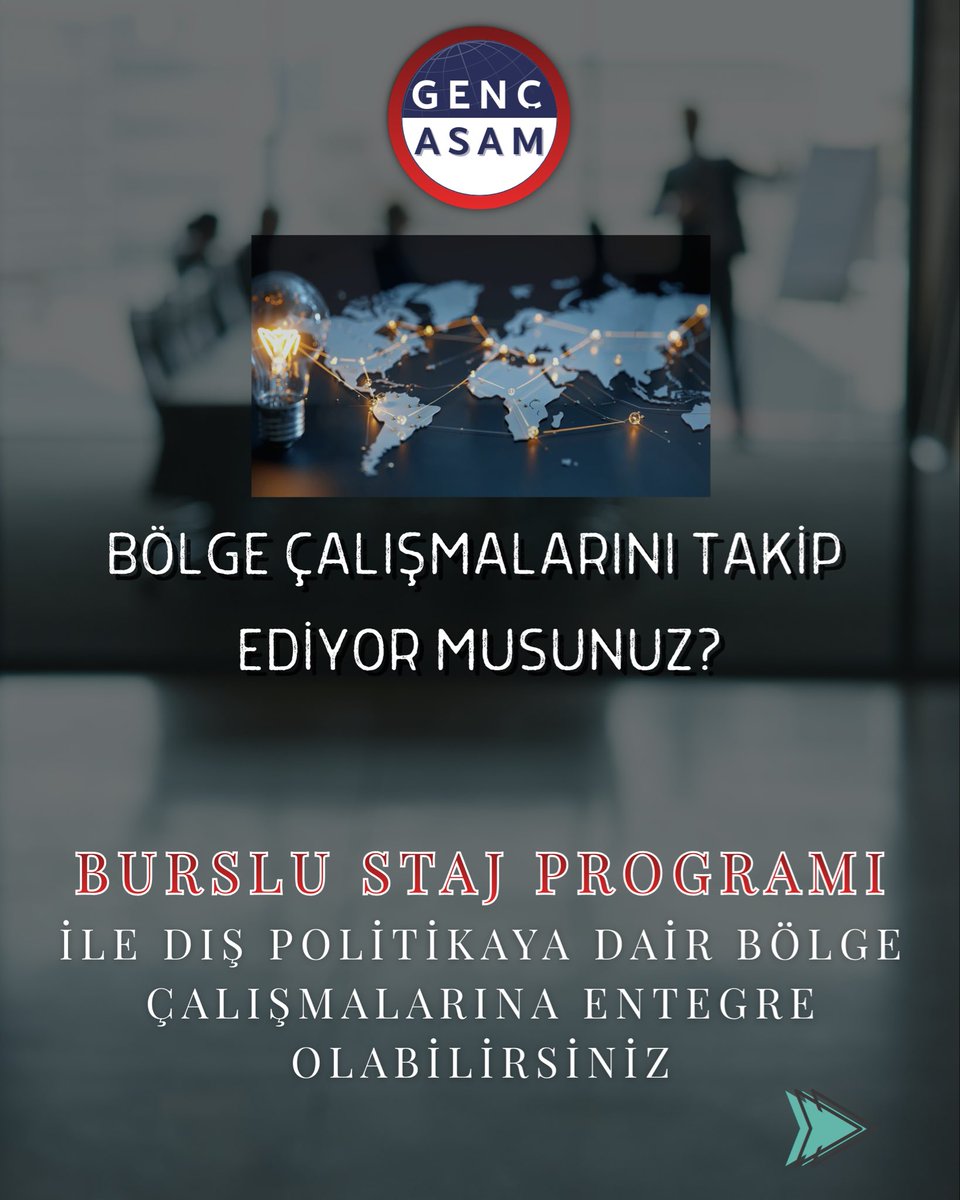 🎯 Strateji, dış politika, analiz ve raporlama alanlarında kendinizi geliştirmek ister misiniz?
Türkiye’nin en köklü stratejik araştırma merkezinin burslu staj programı başvuruları başladı!

📚 Bu program ile:
• Stratejik düşünme ve analiz becerisi kazanacaksınız
• Türkiye ve