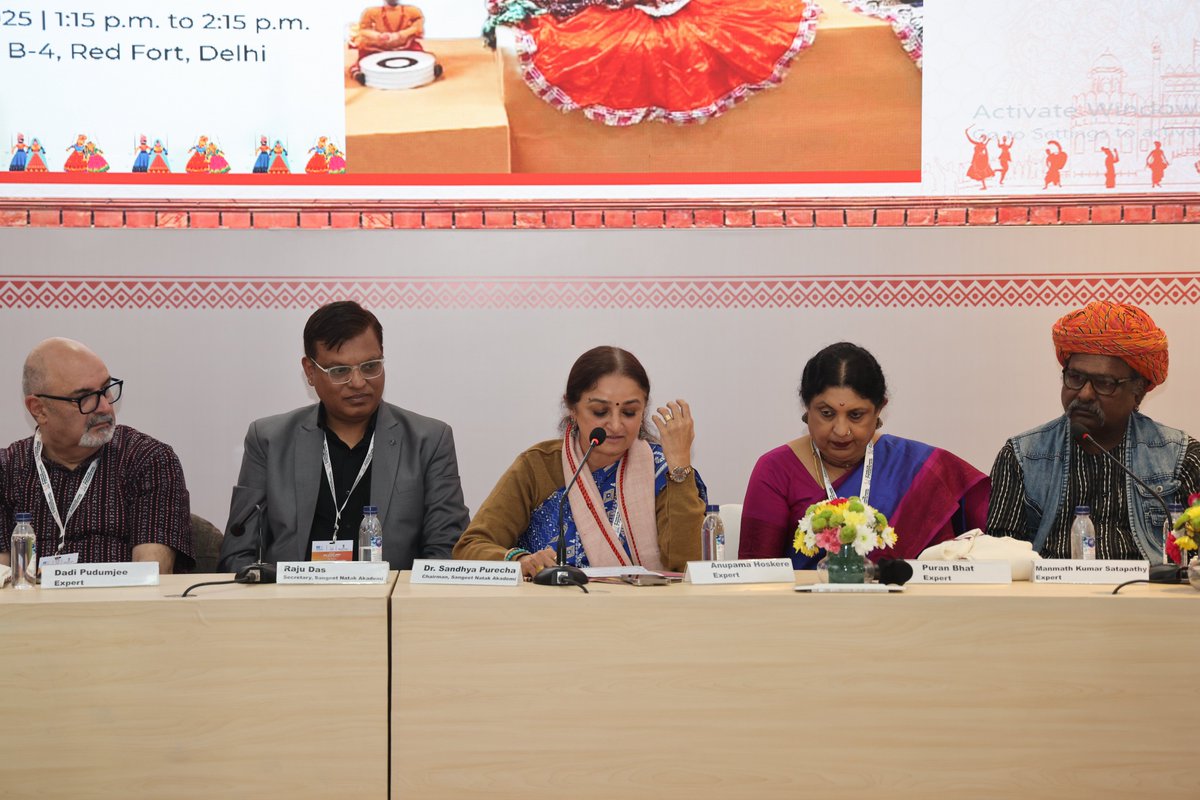 sangeetnatak's tweet image. Highlights from today’s Side Event Lecture-Demonstration, “Faces and Figures of Tradition: The Art of Indian Masks and Puppetry,” held as part of the 20th Session of @UNESCO’s #IGC for the Safeguarding of Intangible Cultural Heritage at Red Fort, Delhi. 

#ICH #20COM2025