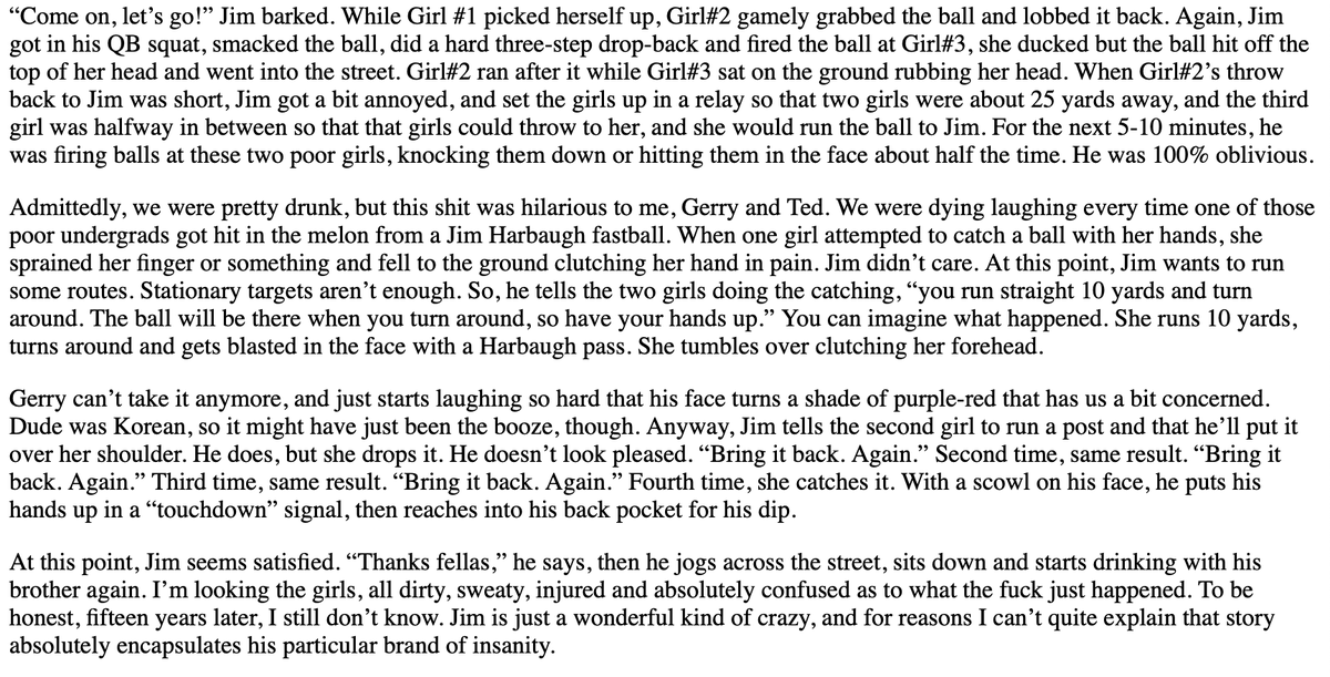 DocStaples's tweet photo. @flapprdotnet There's a legendary Harbaugh story that actually kind of confirms this https://t.co/0HJbk4wJuF https://t.co/1dVYtHintM