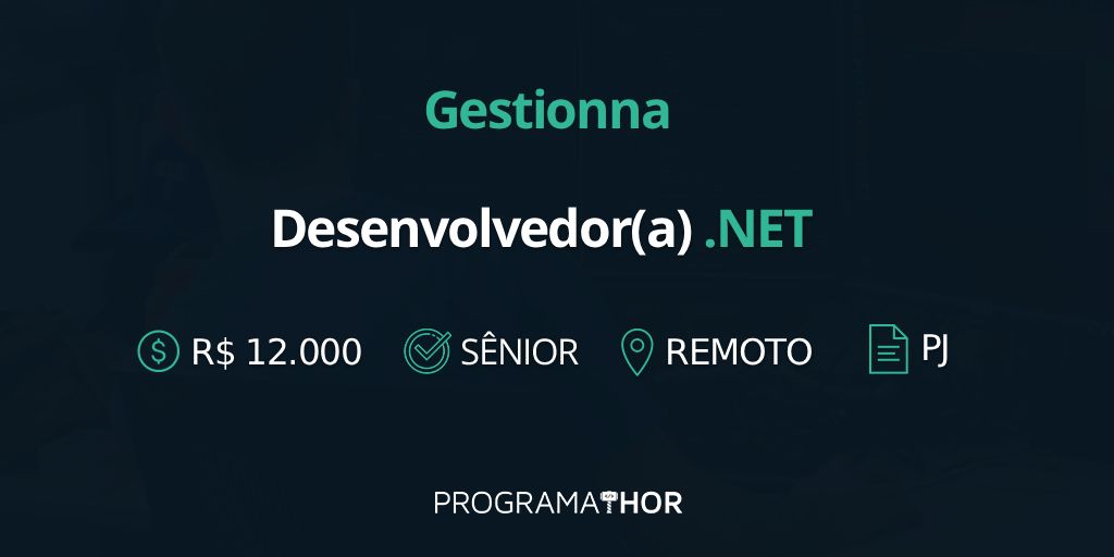 ProgramaThor's tweet image. {VAGA}
Desenvolvedor(a) .NET 
shre.ink/qrUH 

#vaga #vagaremota #tecnologia #dev #TI #fullstack #programathor
