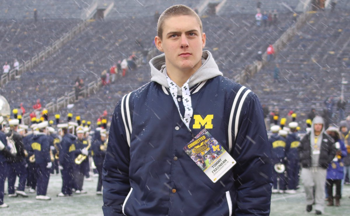 Four-star OT signee Tommy Fraumann (<a href="/TommyFraumann76/">Tommy Fraumann</a>) confirms he's still 100% locked in with #Michigan (VIP)

"Michigan always will be my home."

247sports.com/college/michig…