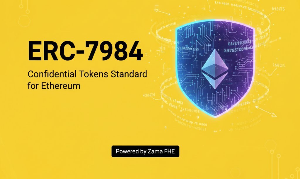 What is ERC-7984❓

The easiest way to understand how <a href="/zama/">Zama</a> takes privacy to the next level is through this new token standard. ERC-7984 is basically the confidential version of ERC-20. It lets you send or receive tokens on Ethereum without exposing your balance or the amount you