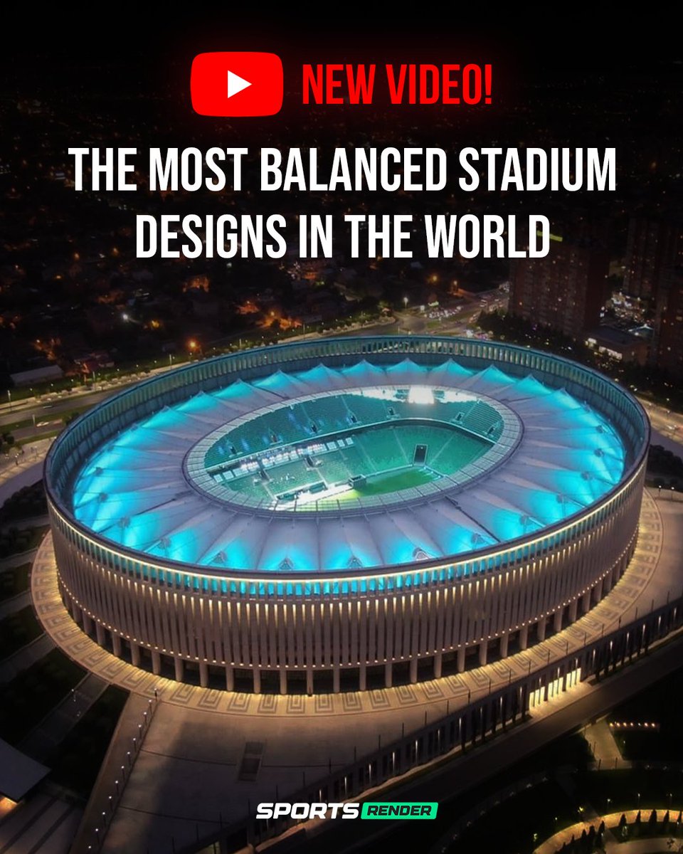 SportsRender's tweet photo. 🚨 NEW VIDEO IS LIVE!
We just explored the most perfectly balanced stadium designs in the world.
▶️ https://t.co/oew3mmKWDG https://t.co/U1mIR0M84p