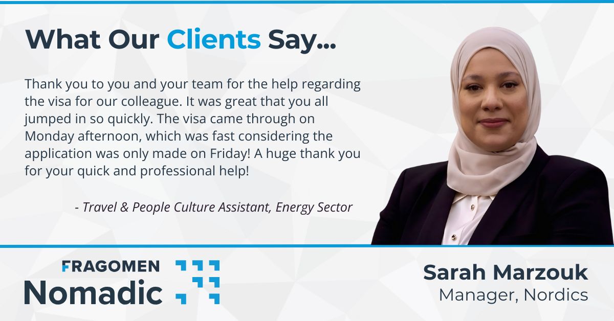 nomadicvisas's tweet image. #thankfulthursday... We’re thrilled to share some amazing feedback from a valued client about the outstanding work from Sarah Marzouk and her team! Sarah's dedication and professionalism made an impact - and we couldn’t be prouder.

#GoNomadic #clientsatisfaction #teamwork