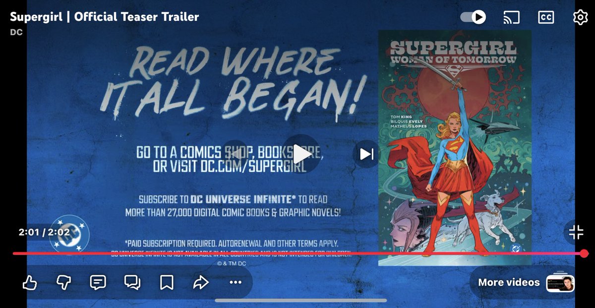 What was the last time a movie trailer promoted the comic book it was based off on? This is so ethical.