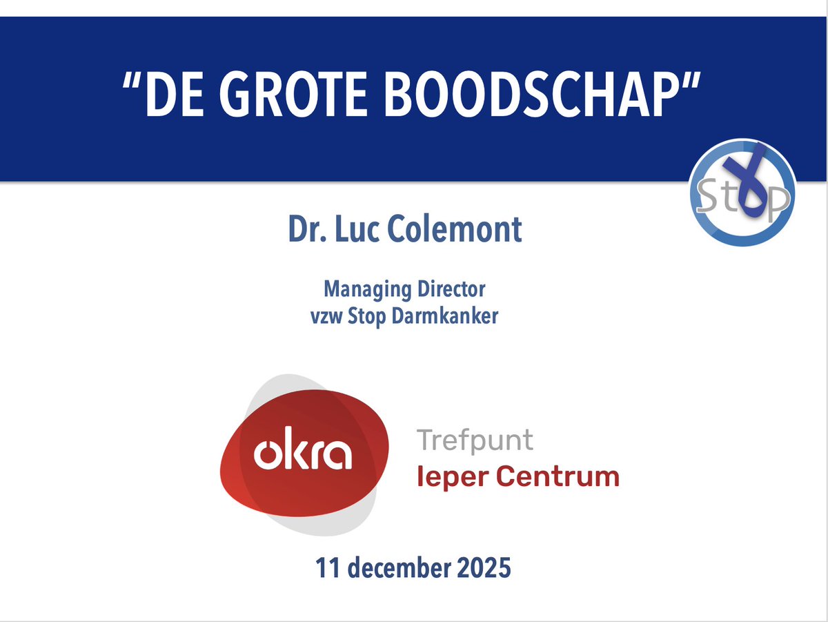 Klaar in de (verre) Westvlaamse <a href="/StadIeper/">Stad Ieper</a> voor <a href="/StopDarmkanker/">Stop Darmkanker</a> info-namiddag bij <a href="/OKRAvzw/">OKRA</a> 😉

Geen ‘last post’, geen ‘last keynote’, wel “De Grote Boodschap” #803 🍀

#kennisdelen 🙏 #DoeDeTest 💙