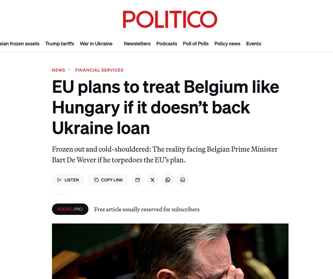 matze2001's tweet photo. Die #fuckthe EU ist auf autokratischem Selbstzerstörungskurs und ich hoffe sie ist erfolgreich. Besser früher als später.

"Die EU plant, Belgien wie Ungarn zu behandeln, falls es den Ukraine-Kredit nicht unterstützt."
https://t.co/dtYzhPn7Sl https://t.co/Qk0ezt61oW