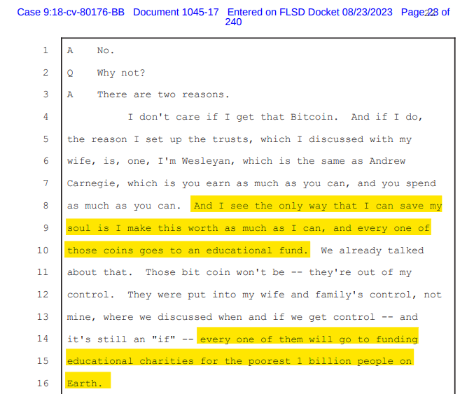 Someone's soul isn't being saved, then...