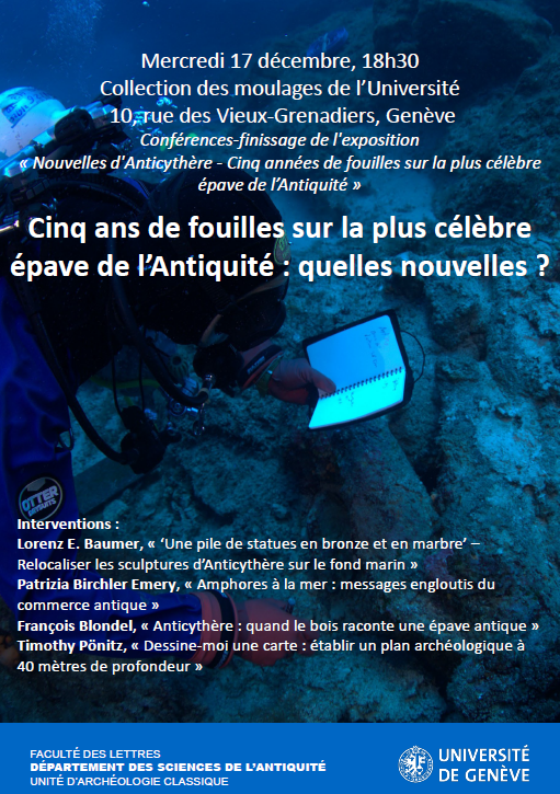 archeoclassGE's tweet photo. Ne manquez pas le finissage de notre exposition sur nos 5 années de fouilles à Anticythère: 4 spécialistes partageront leurs recherches en cours! https://t.co/YZ3ddtfA6q