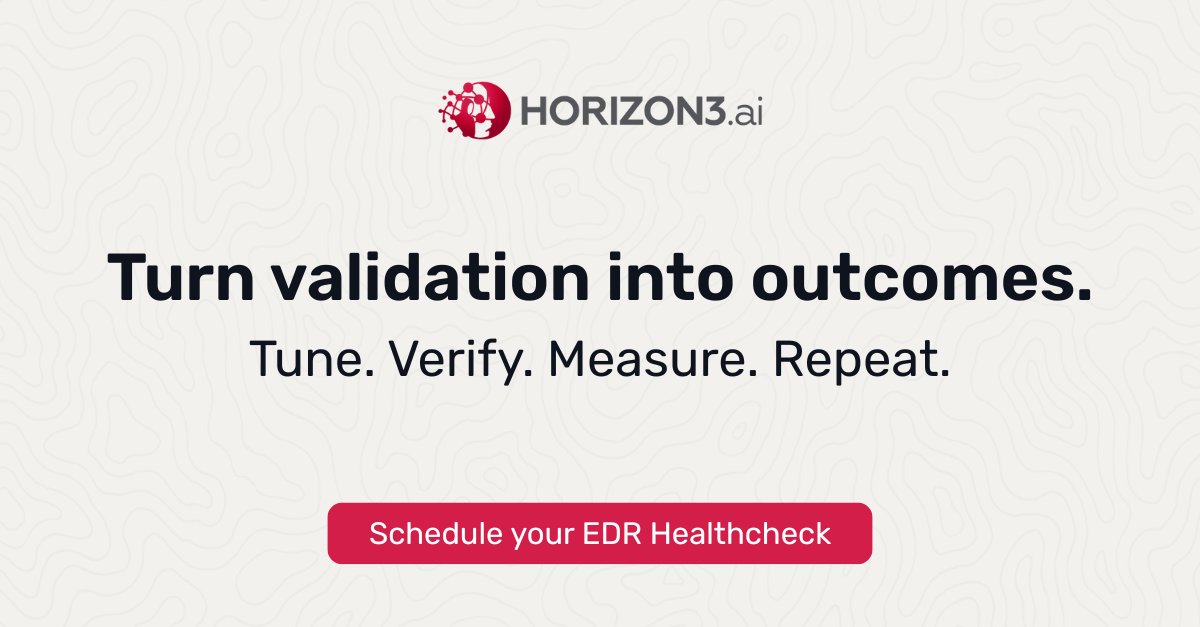 Horizon3ai's tweet image. #EDR validation isn’t about reports — it’s about results.

Use #NodeZero’s EDR Healthcheck to turn testing into action:
⚙️ Tuning: Correlate missed detections with event logs.
🔁 Verify: Confirm every fix with one-click verify.
📊 Measurement: Track improvements across ATT&amp;amp;CK…