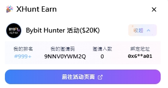 🌟 <a href="/xhunt_ai/">XHunt</a>  X @Bybit_Web3 第三季活動來啦

才剛結束第二季結算，第三季就緊接著來了 🏃‍♀️
這次是與 Bybit Alpha 合作 🤝
活動時間一樣只有兩個禮拜
🗓️12/10 19:00 – 12/25 23:59（台灣時間）

第二季我有參加！拿了 152 名
差點就可以進 150 名內了QQ (150名內才有獎金)