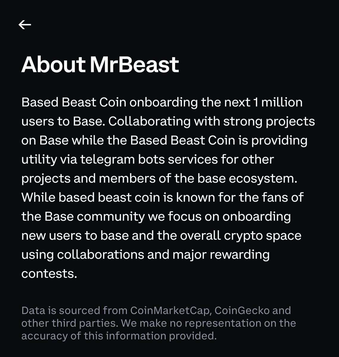 TechSecGuru's tweet photo. All of a sudden @coinbase stops selling this fake MrBeast "Based Coin" crypto, website doesn’t work too. @CoinbaseSupport you are responsible for this pump and dump scam. @BasedBeastCoin was never tied to @MrBeast and you should refund everyone who bought through your platform. https://t.co/pqACuqKpzE