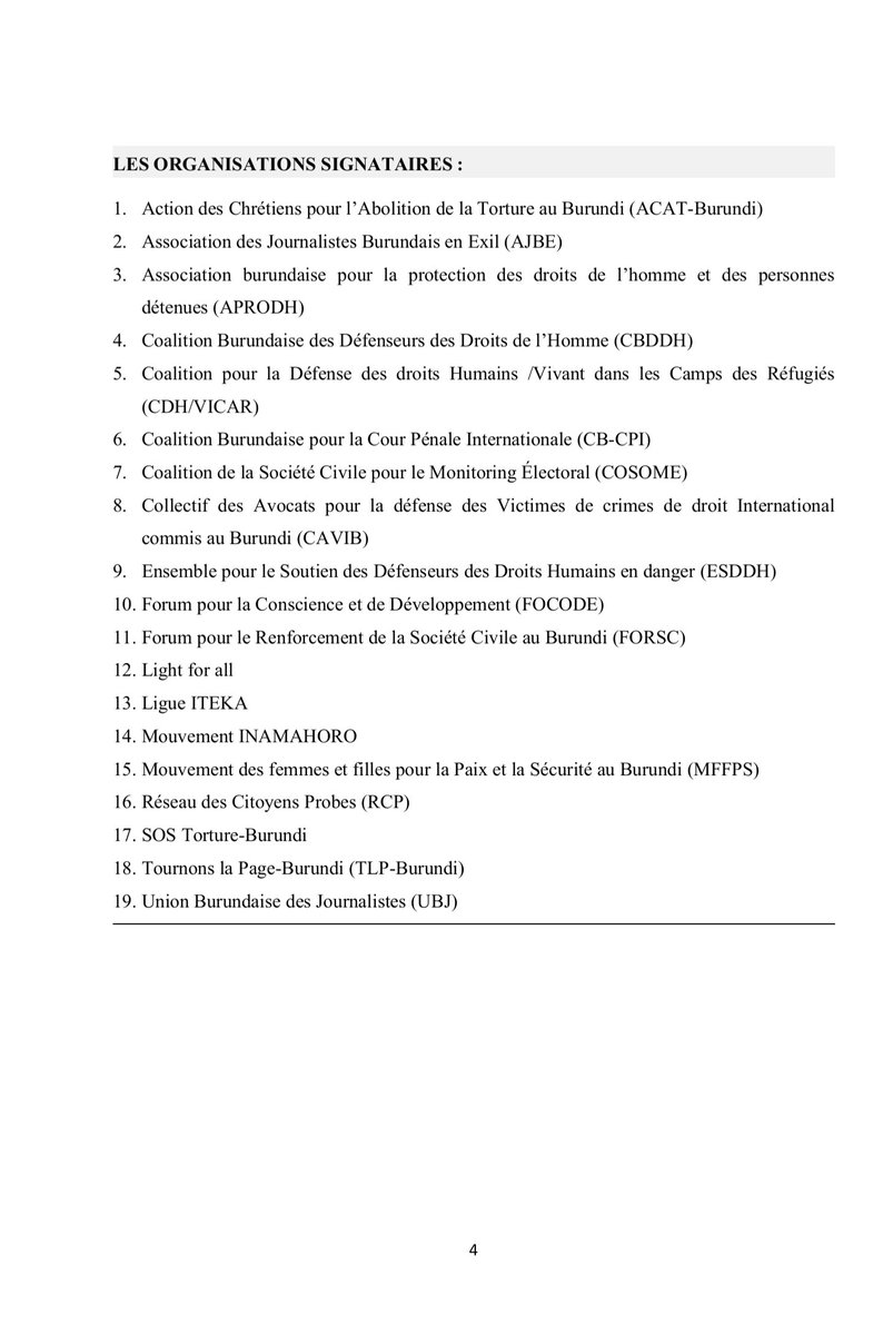 #Burundi: Déclaration de la société civile Burundaise sur les massacres commis par les services de sécurité en dates du 11-12 Decembre 2015.<a href="/DefendDefenders/">DefendDefenders</a> <a href="/UNHumanRights/">UN Human Rights</a> <a href="/BurundiGov/">Bureau du Premier Ministre</a> <a href="/EACJCourt/">East African Court of Justice</a> <a href="/jumuiya/">East African Community</a> <a href="/amnesty/">Amnesty International</a>