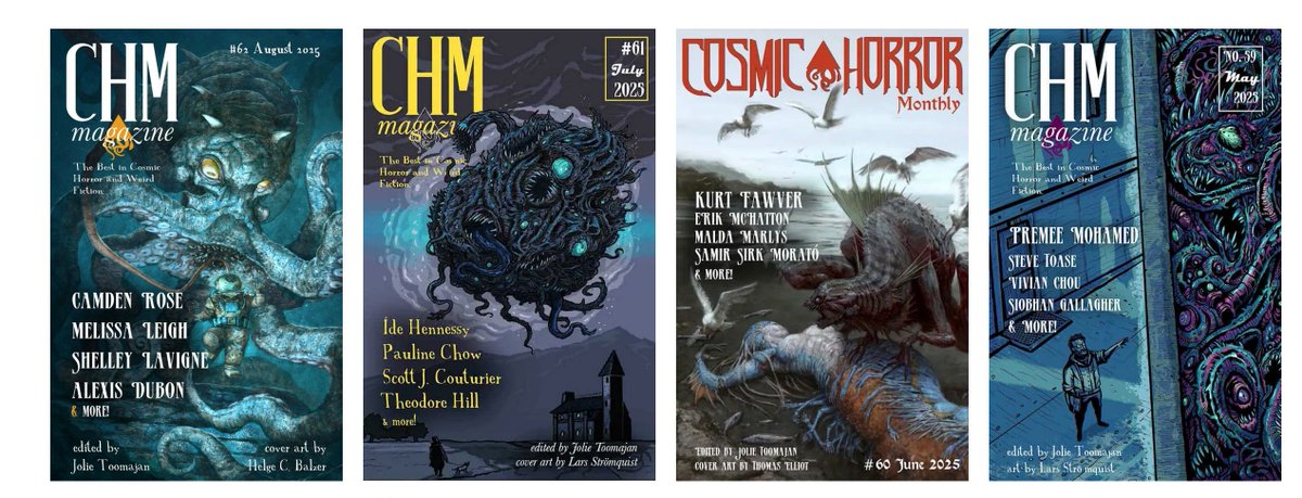 If you want to stay up-to-date on the greatest weird and cosmic horror short fiction, but don't want to commit to a full subscription—try CHM for free! Our free magazine has just enough to give you our vibe, sign up here: bit.ly/3i9qgu4