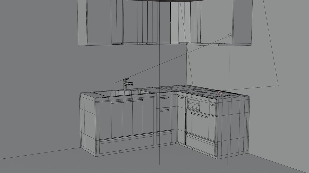 NovaNull1's tweet photo. #blender #3DCG #modeling #b3d 
キッチン作りかけ https://t.co/hf07avo3wh