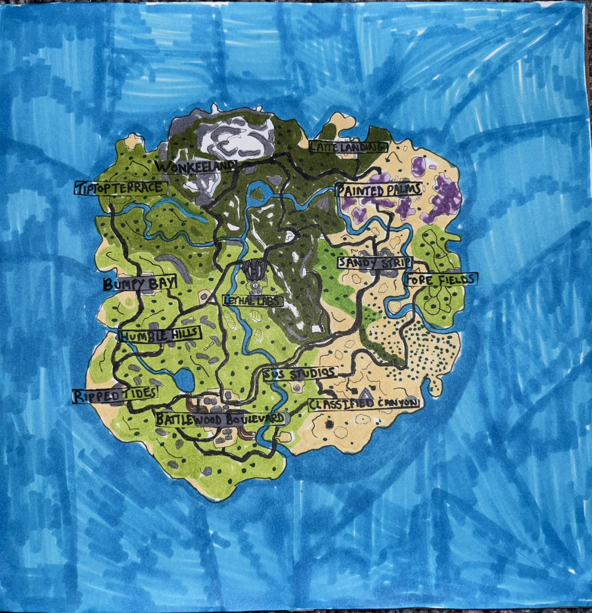 FNBR map updates hand drawn tweet media