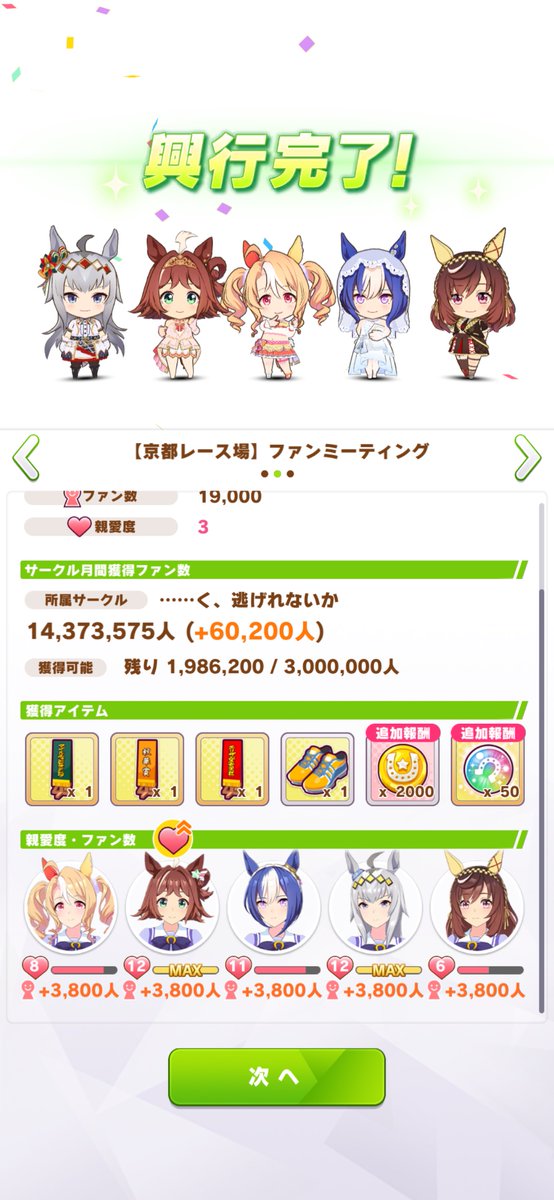 久しぶりに煌めき50個来た