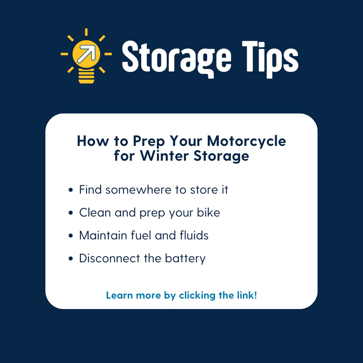 A little prep now can help keep your bike in great shape until riding season returns. From cleaning and fuel care to proper storage tips, we’ve got you covered.Check out our full guide here:compassselfstorage.com/blog/the-compr…
#CompassSelfStorage #StorageTips #MotorcycleStorage #WinterPrep