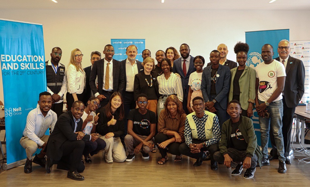 UNICEFAngola's tweet photo. UNICEF Angola & #Nelt partner to empower youth!
Together for the 3rd #DesafioGenial, equipping 1,000 young people with skills & innovation tools.
#YouthEmpowerment https://t.co/9TLlwRdA4R