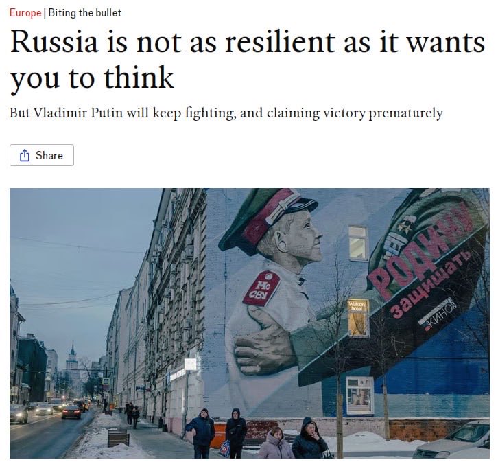 jurgen_nauditt's tweet image. Russia is facing a catastrophe—and that's a good thing.

Russia is not as stable as it seems, — The Economist

Military problems:

➡️ Bloody and slow advance;

➡️ Russia's actual successes on the battlefield are not as impressive as the propaganda portrays them.

➡️ Putin has…