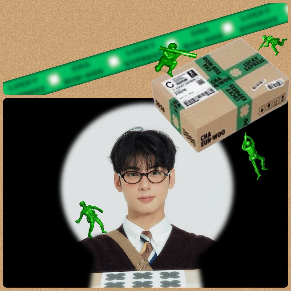 FFロハさんから📦🟩🍀ちょっと話がありまして テープ柄風マスキング