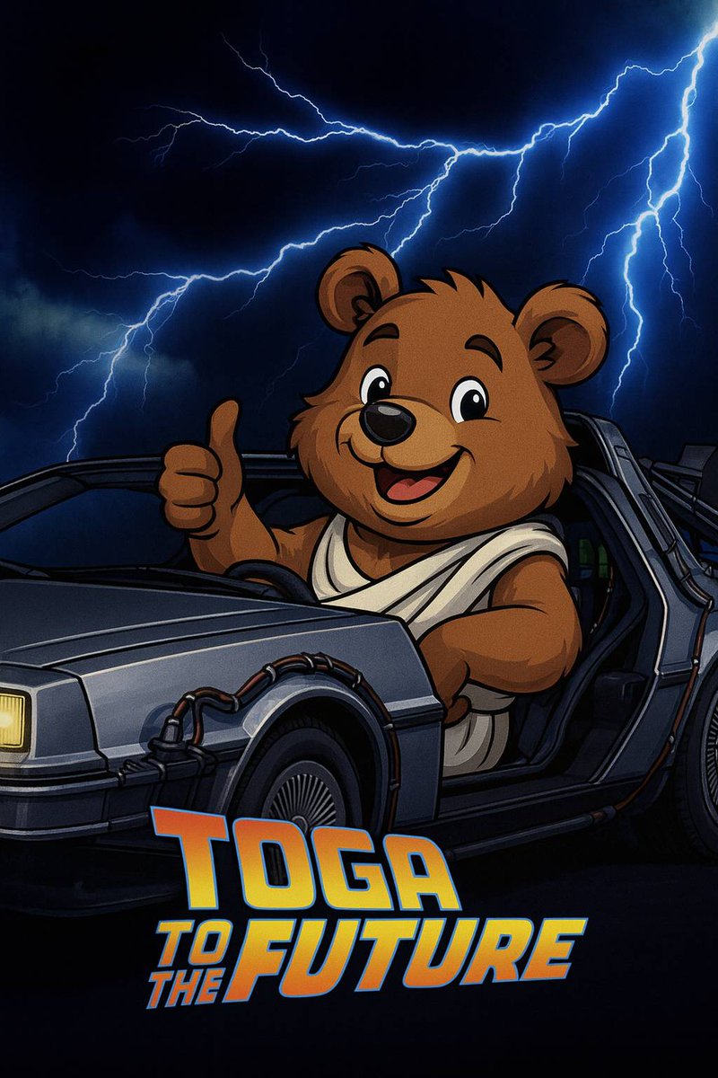 🏎88 mph
⚡️lightning strikes
🚀Toga Bear blasting off in the DeLorean

When $TOGA hits 88 MILLION, you'll wish you could jump back to TODAY and load up at these prices

Future's looking insane🤯 Who's riding with me? Diamond hands only💎

<a href="/toga_coin/">TOGA COIN</a> by <a href="/cryptoequip/">cryptoequip.eth</a>
