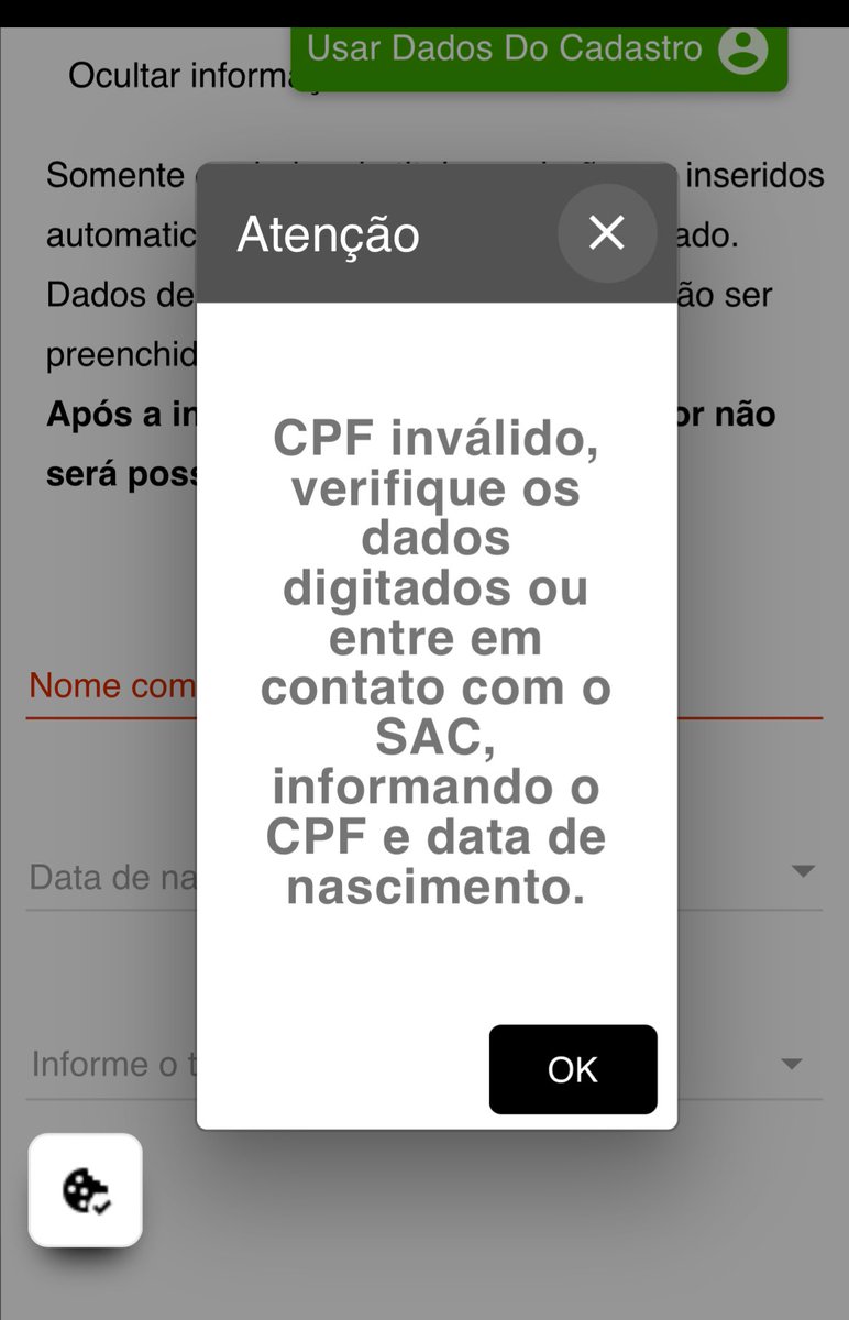 luizaajansen's tweet photo. estou tentando comprar ingresso pra hj setor sul, na hora de vincular portador aparece isso:
alguém sabe o que pode ser?? AJUDAA! https://t.co/bWVF1wu9tn