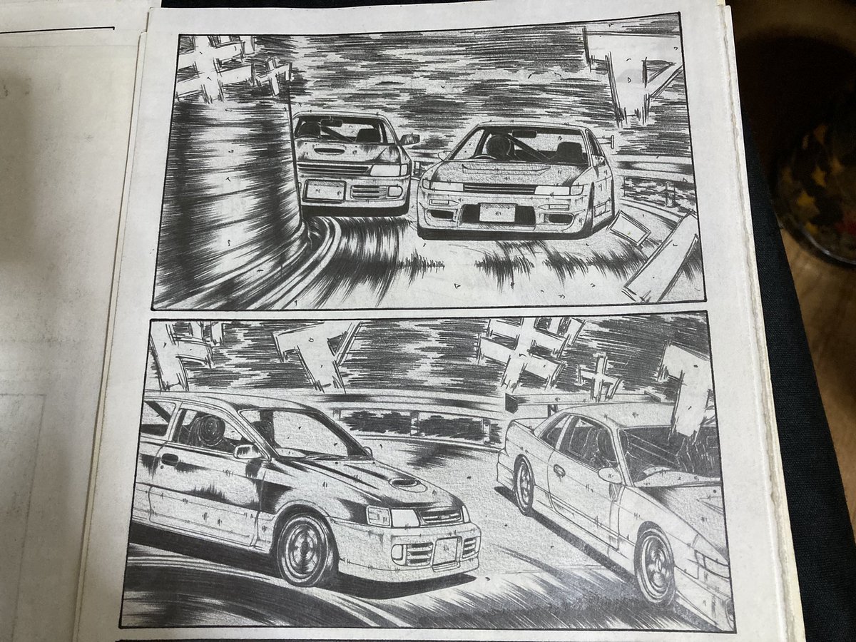 smiley_sasaki's tweet image. 部屋片付けていたら、中学の頃に書いていた自作漫画を発掘した、懐かしい〜、
頭文字Dの影響モロ受けていたから表現がアレだし、ストーリーを生み出すセンスが皆無だったから、1ページ書いて満足して終了したものばかりw
DWデミオとかEJ1シビックとか、当時の自分 好みが偏りすぎだろw