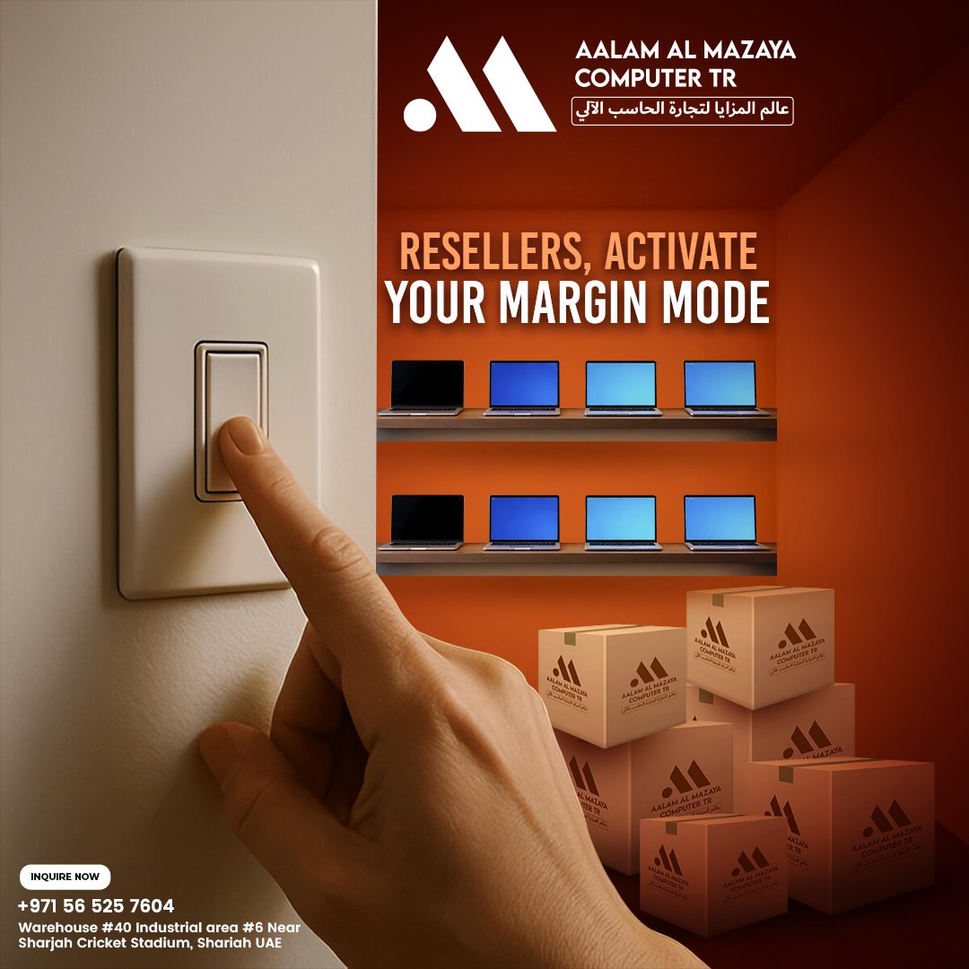 AAMComputer's tweet image. Bulk orders don’t just save,
they switch your profit into Margin Mode.

#WholesaleTech #SmartStock #BulkBusiness #UAEWholesale #AalamAlMazaya