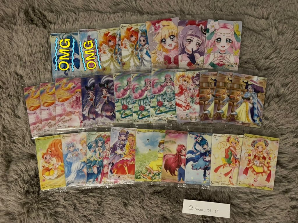Suzu_101_10's tweet photo. プリキュアウエハース 交換 

譲：1~4枚目
画像にはありませんが、HRウインクも1枚所持しております

求：HRアイドル、HRメロディ、各1

コンプ目的なので1:複数 大歓迎です！
検索からでも気軽にお声かけください🙂‍↕️ https://t.co/oQZrqSxe7X