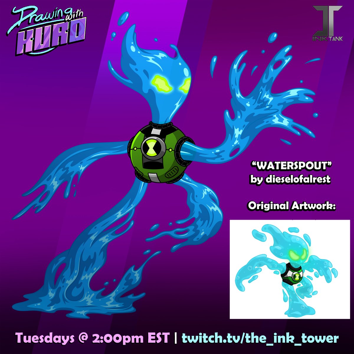 ItsTheInkTank's tweet photo. Drawing with Kuro: Wave 2

#Ben10 #5YL #Commissions https://t.co/lqaKhVdzRY