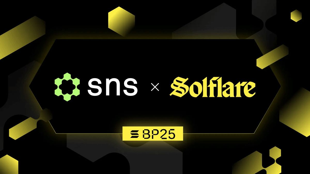 SNS x @solflare QUEST IS LIVE Every @solana identity starts with a name &  your .sol kicks off here. Claim your free solflare.sol subdomain and lay  the foundation for the Solflare quest