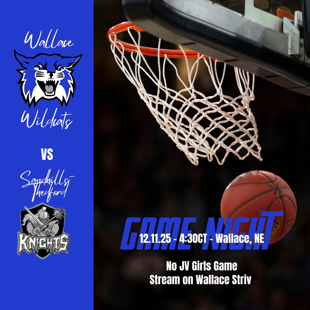 Home basketball games tonight. JV Boys begin at 4:30; Girls Varsity and Boys Varsity to follow. Livestream- striv.tv/channel/wallac…. #GoCats!