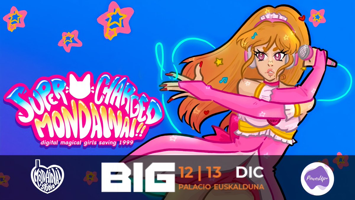 Hey there~
We're at the BIG Conference (<a href="/bilbaogamesconf/">BIG Conference</a>) this weekend! If you're here, come test our demo of SUPER⭐CHARGED MONDAINAI!! at the PowerUp+ stand! (<a href="/_PowerUpPlus/">PowerUp+</a>). 
#mondaieng #indiegame #bigconference #powerupplus