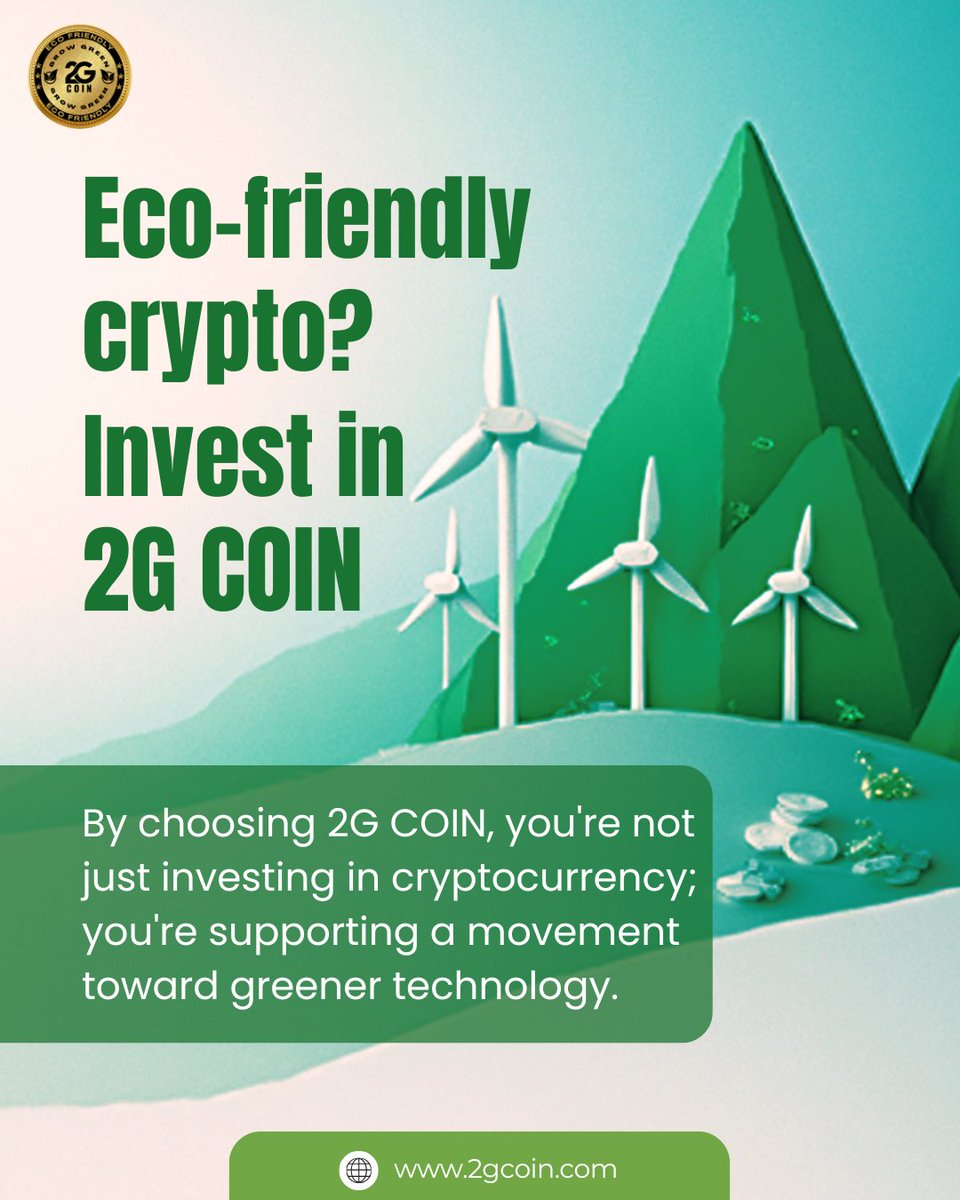 Invest in the future with 2G COIN — more than just cryptocurrency, it's a movement towards greener technology. Join us today! 🌱💰 #CryptoForChange #GreenTech #2GCOIN #2gcoin