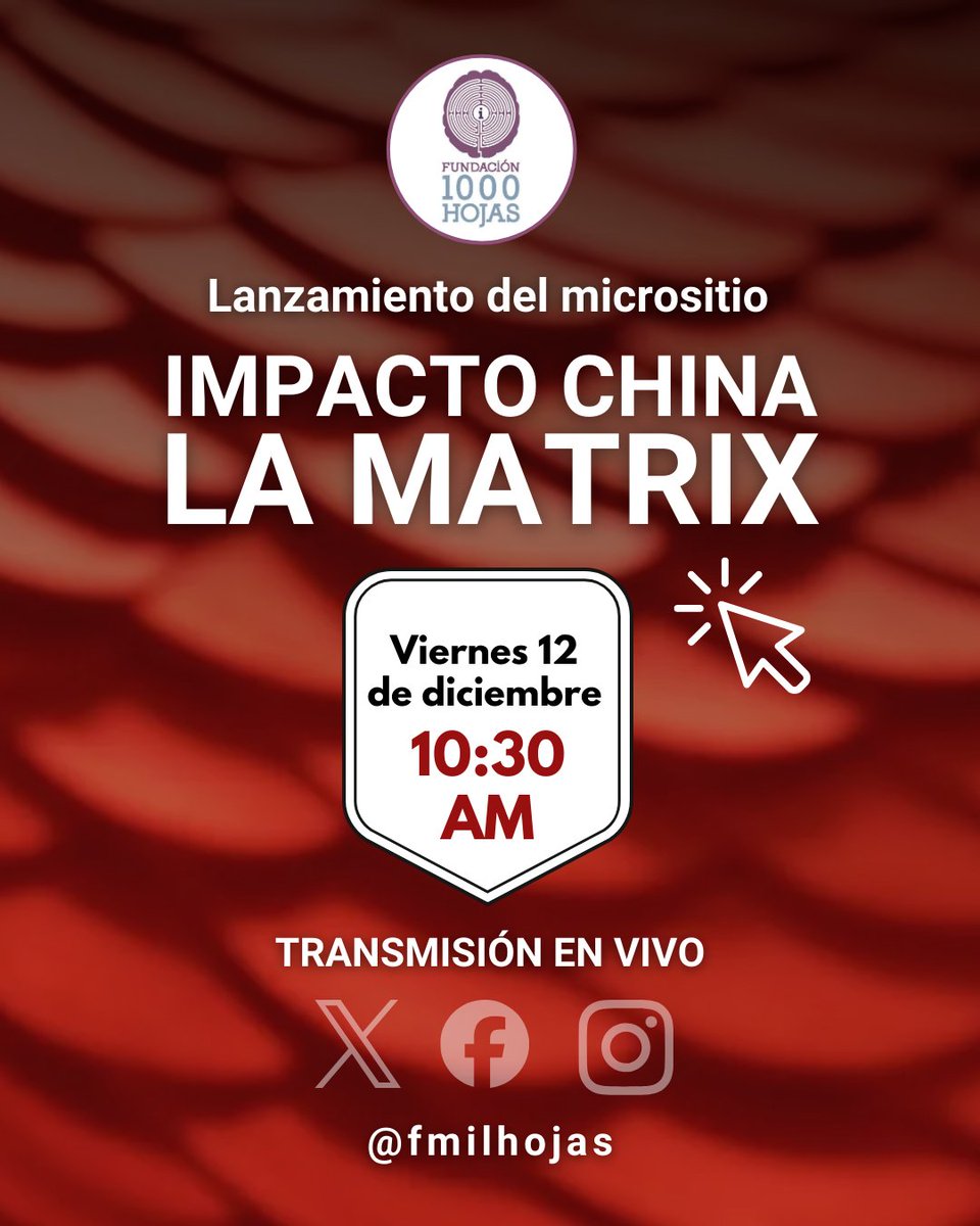 ¿Qué secretos esconden los acuerdos con China? 🇨🇳

Fundación Mil Hojas presenta Impacto China, la matrix: un micrositio que desempolva expedientes 📂 y revela perfiles de personajes clave, fichas de contratistas 📝, proyectos con irregularidades y un mapa interactivo que conecta