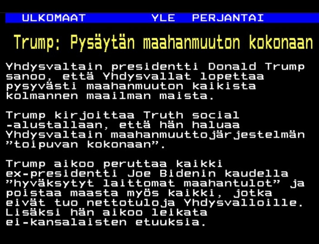 Näin puhuu valtionjohtaja maasta, jonka alkuperäisväestön ovat maahanmuuttajat (joitten jälkeläisiä hän itsekin edustaa) tuhonneet lähes sukupuuttoon.