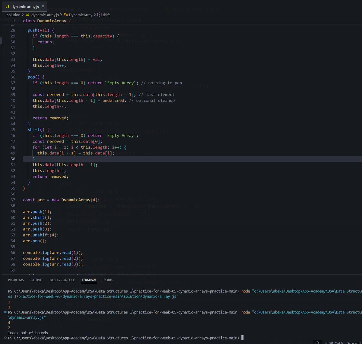 BEKAAMAN2's tweet image. Day 37 of #100DaysOfCode — Built my own Dynamic Array in JavaScript, adding push, pop, shift, and unshift. Hit some tricky index-shifting and “out of bounds” bugs, but debugging really clarified how arrays work under the hood. Loving the progress. Onward!  #JavaScript #code