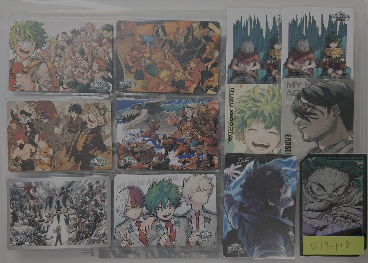 f9_pi8's tweet photo. 郵送希望  📮
ヒロアカ 原画展 缶バッジ マグネットステッカー

譲：画像1～11
爆豪、轟、緑谷 他

求：定価＋送料
※纏めての方 最優先

グッズ整理のため、推しもお譲りに出しております。
ご不快に思われましたら、ブロックしていただいて構いません🙇‍♂️
ぜひお気軽にお声掛けくださいませ https://t.co/Dx9STB2KPl