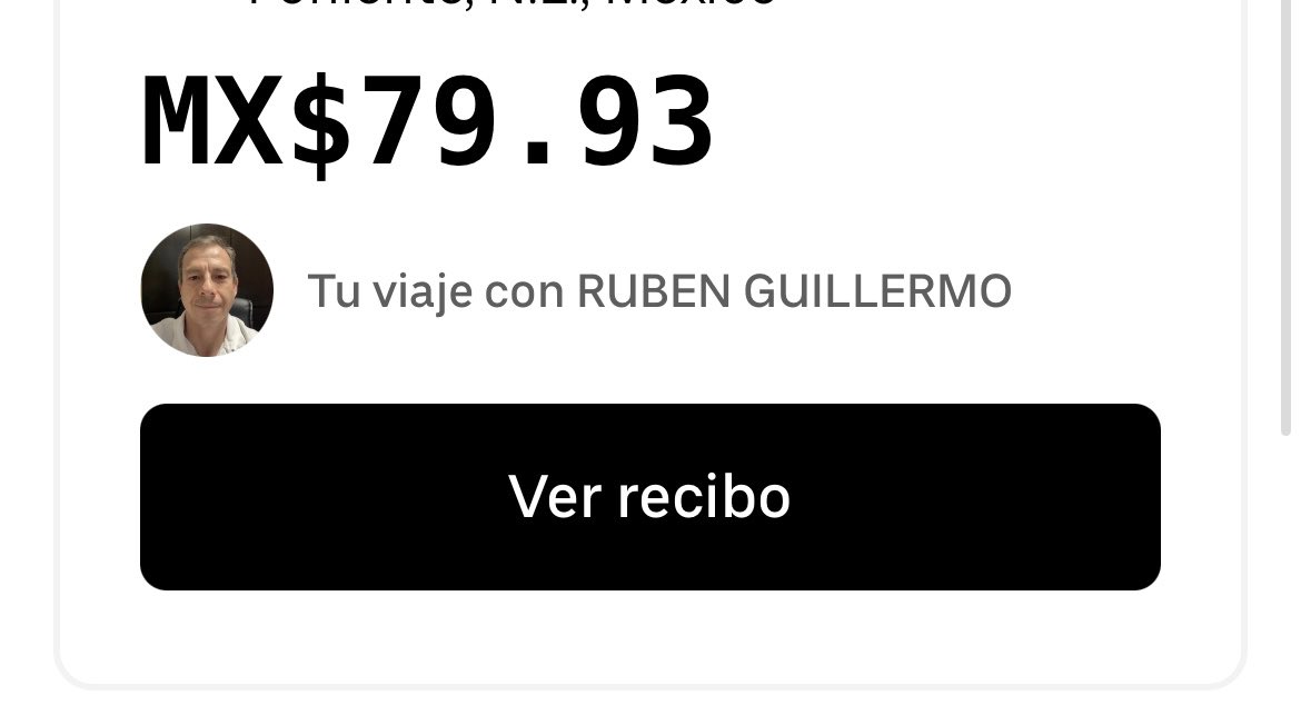 lauavalos's tweet photo. @Uber_MEX A mi papá le tocó este tipejo como chofer en Monterrey. Mi papá esperándolo en la calle y el tipo inició el viaje incluso según llego al destino (sin mi papá él seguía esperándolo) pero como estaba en efectivo el viaje se quedó como pendiente de pago y le están cobrando https://t.co/IQvK9qtjTC