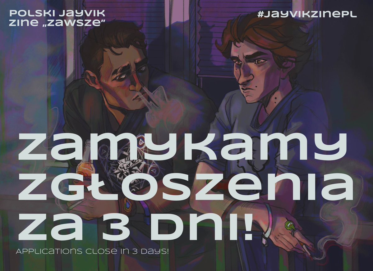jayvikzinepl's tweet photo. ❗️Czym prędzej się wyyybierajcie...
Do ankiety sięęę zgłaszajcie,
ZA 3 DNI KONIEC,
ZA 3 DNI KONIEC.
14 Grudnia zamykamy aplikacje do "Zawsze"! Wciąż macie czas na wypełnienie aplikacji ✍️
#jayvik #jayvikpolska #jayvikzinePL https://t.co/MciaTbK0CA