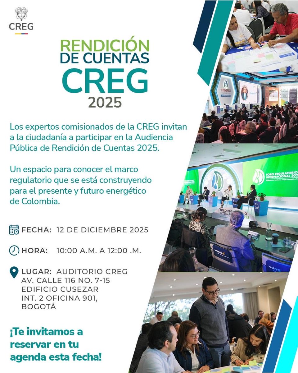 #AEstaHora @asocodis asiste a la #RendicionDeCuentasCREG 2025 de la @comisioncreg #CREG #RendicionDeCuentas #Transparencia