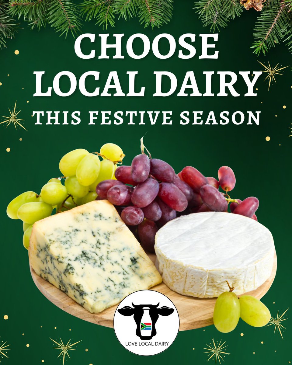 Make your holiday fridge full of #Mzansi goodness 🇿🇦 🥛 Choosing #localdairy means choosing freshness, flavour &amp; supporting the #farmers who keep SA’s agricultural community alive. Because #localtastesbetter &amp; does better 💪