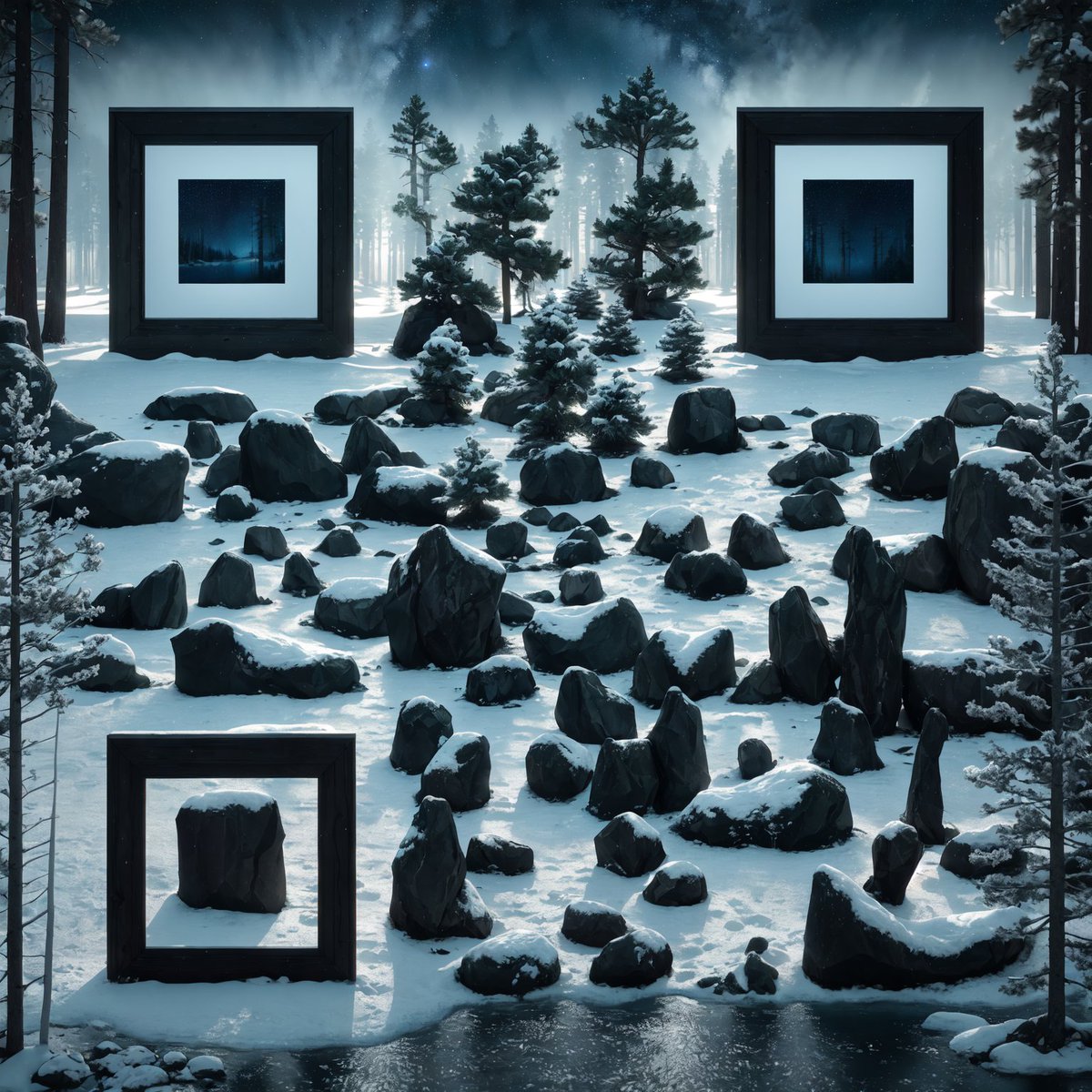 Winter forrest QR code #december #art #winter #qrcode