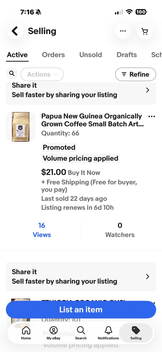 Cafenea_Coffee's tweet photo. @AskeBay  Why do my buyers on eBay see a shipping charge of $5.99 when I actually offer free shipping? My sales have stopped completely and luckily a customer reached out and asked. https://t.co/xCY1eWg9UR