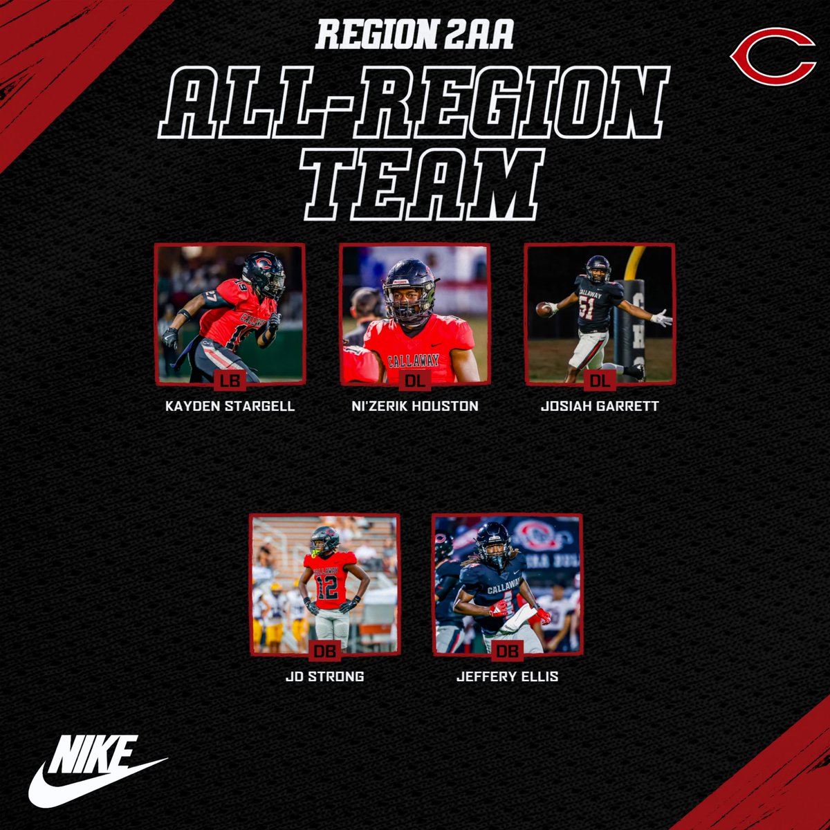 CavsRecruits's tweet photo. 𝓐𝓵𝓵-𝓡𝓮𝓰𝓲𝓸𝓷 𝓣𝓮𝓪𝓶🏈

Congratulations to our players named to the Region 2 AA All-Region Team‼️ https://t.co/NsMueFt9nf