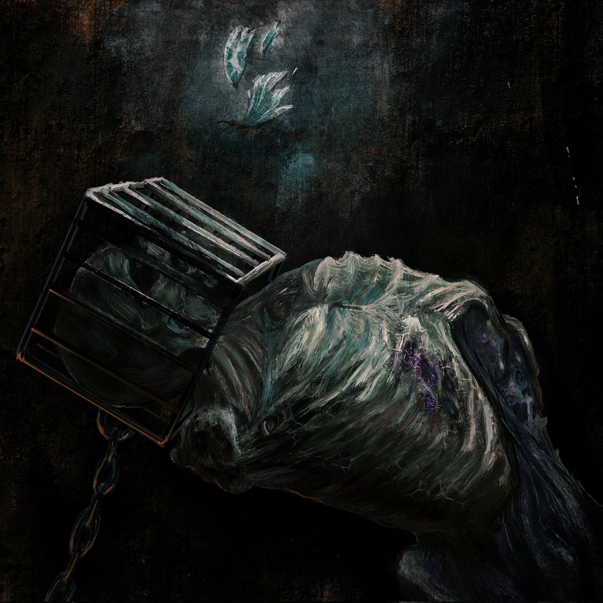 killikir's tweet image. Cover for @NingyoChoMusic's 2nd single 

rt please

#bodyhorror #coverart #artwork