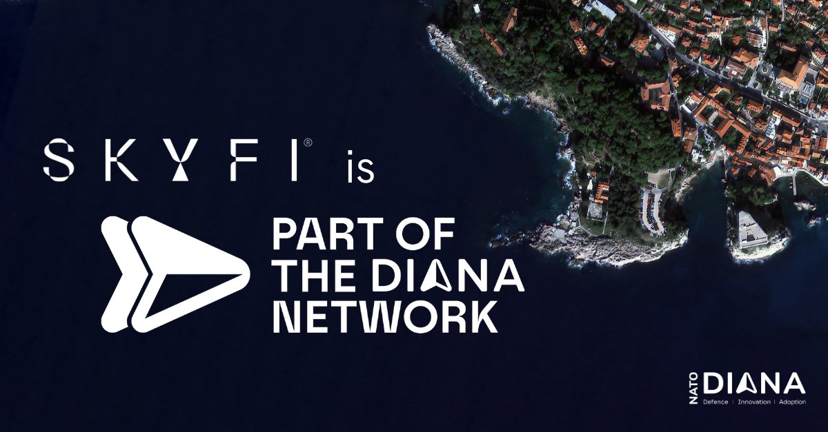 SkyfiApp's tweet photo. We are excited to announce that SkyFi has been selected as one of 150 companies joining the NATO DIANA 2026 Challenge Programme Cohort!

SkyFi will refine and expand its geospatial decision-support platform through the DIANA program, integrating additional data sources, enhanced AI analytics, and operator-focused workflows to improve mobility planning in contested and austere environments.

We are particularly excited about engaging with end-users, gaining early feedback, and building a pathway towards adoption by @NATO  and Allies.

More here: https://t.co/rYXUaEqBoQ