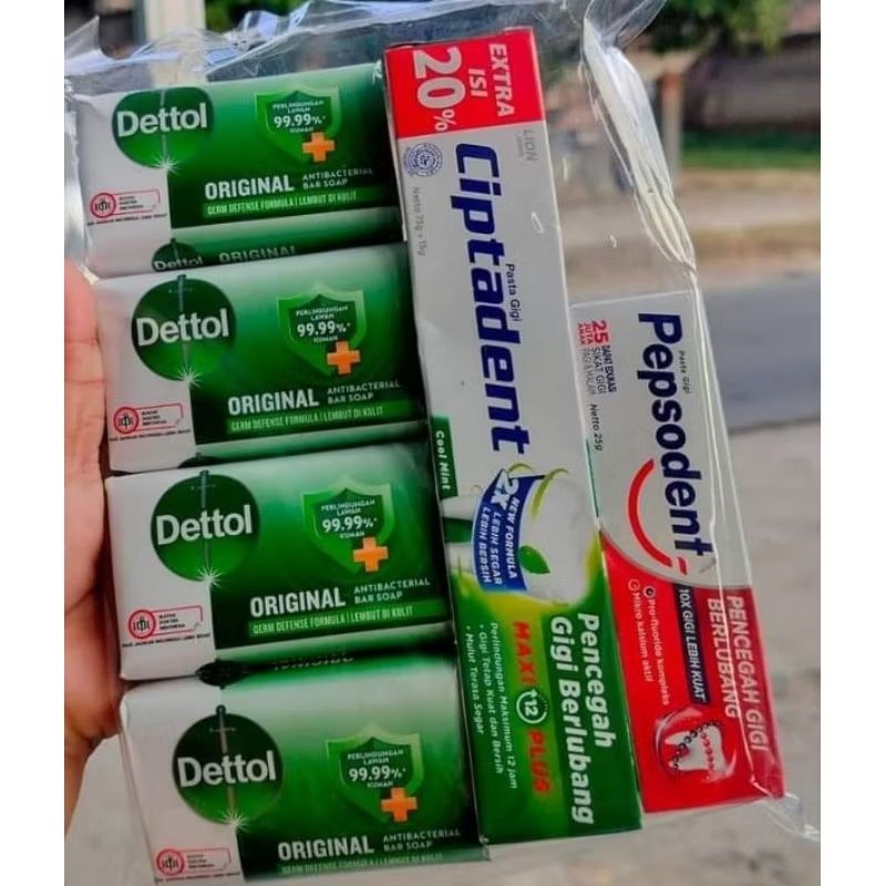 rianrd_'s tweet image. Cek paketan sabun dettol 4 pcs  65gr pasta gigi pep 25gr dengan harga Rp22.000. Dapatkan di Shopee sekarang! s.shopee.co.id/3Vd82lTp81?sha…