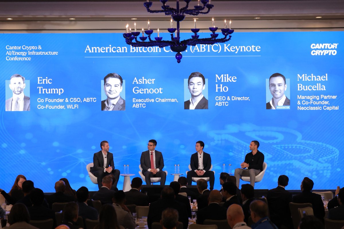 The Cantor team brought together an exceptional group for their Crypto &  AI/Energy Infrastructure Conference in Miami last month. Special shout out  to @Brandonlutnick and Rob Harrington for pulling in an impressive